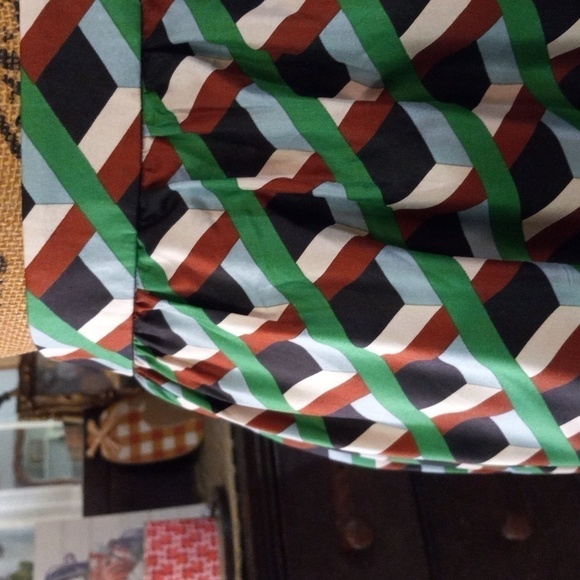 J. Crew Ratti Retro Silk Geometric Skirt in Simpatico Diamond Lattice NWT - Picture 5 of 16